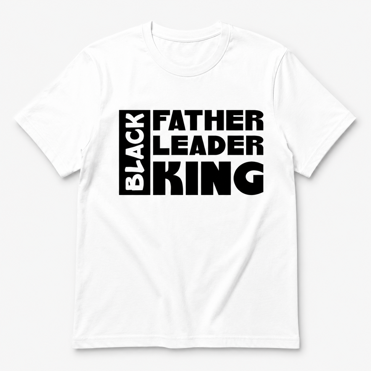 Black Father, Leader, King shirt mockup